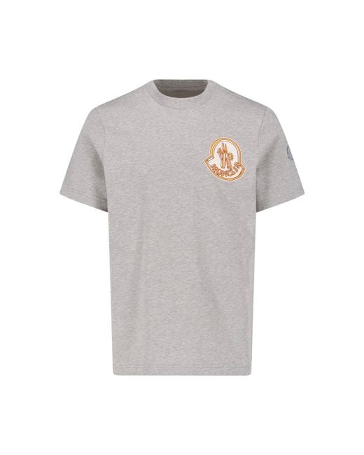 Moncler Gray T-Shirt Logo for men