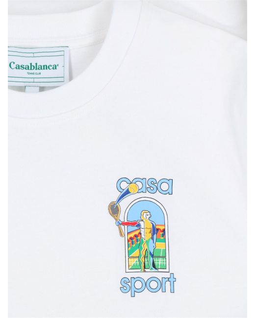 Casablancabrand White 'le Jeu Coloré' T-shirt for men