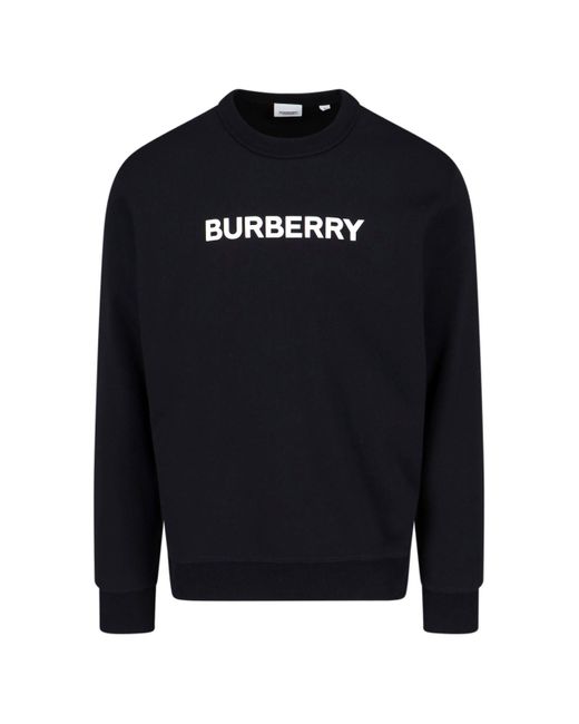 Burberry Blue Logo Crewneck Sweatshirt for men