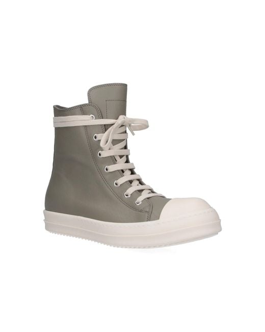 Rick Owens Brown Leather Sneakers for men