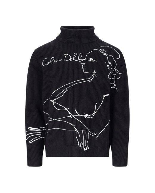 Kidsuper Black Embroidery Detail Sweater for men