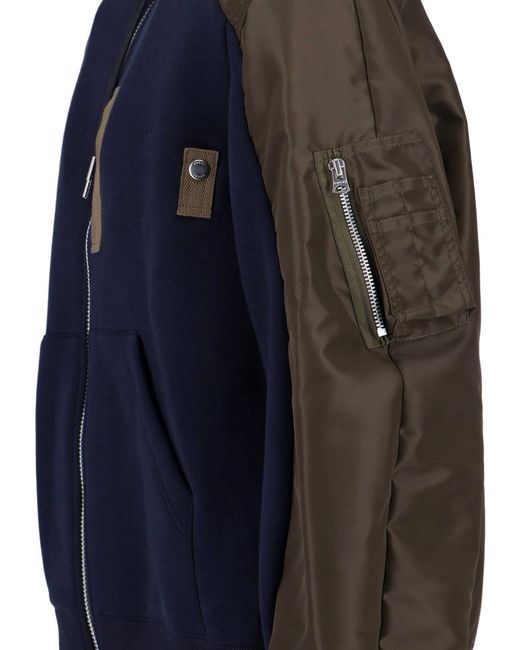 Sacai Blue Jackets Cotton for men