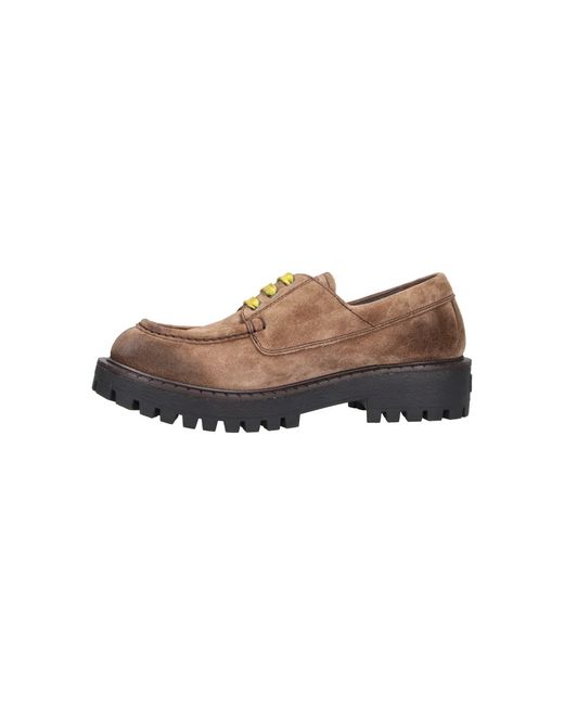 Prada Brown Suede Derby Shoes for men