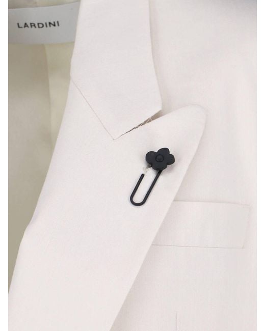 Lardini White Double-Breasted Blazer