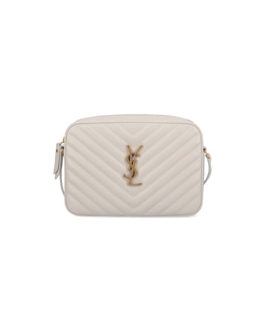Saint Laurent White "Camera Lou" Crossbody Bag