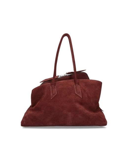 The Attico Red Medium Shoulder Bag "La Passeggiata"