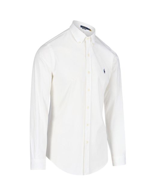 Polo Ralph Lauren White Basic Logo Shirt for men