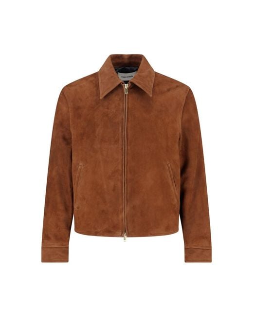 TONYWACK Brown Suede Jacket for men