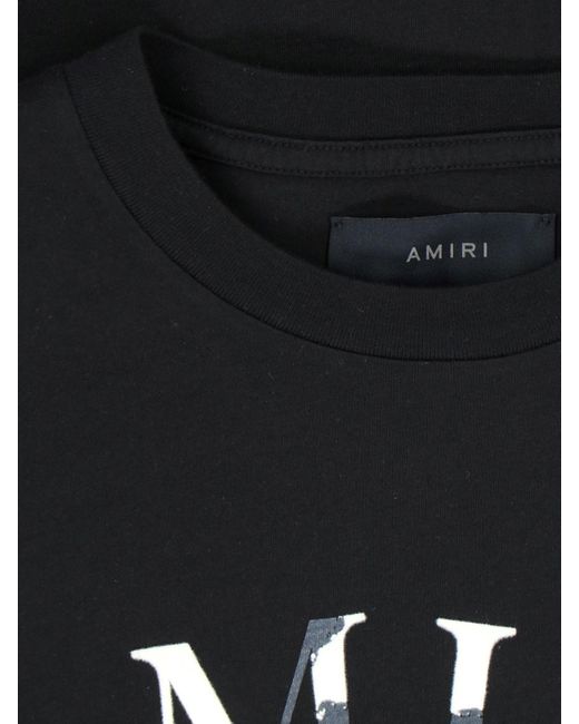 Amiri Black Printed T-shirt for men