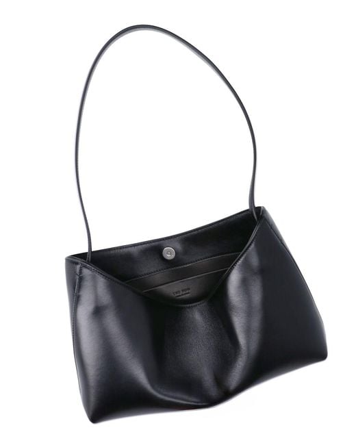 The Row Black Shoulder Bag "Alma Baguette"
