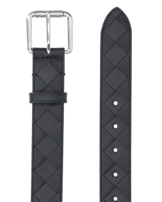 Bottega Veneta Black "Intrecciato" Belt for men