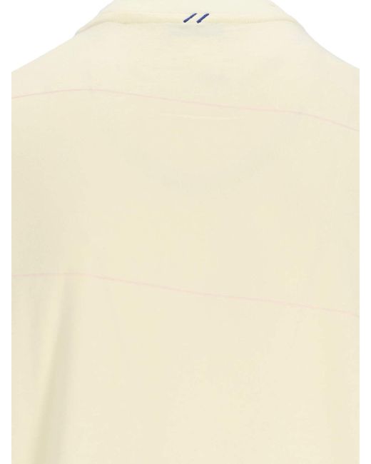 Burberry White Striped Ekd T-Shirt for men