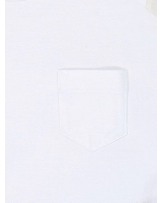 Sacai White Nylon Detail T-shirt