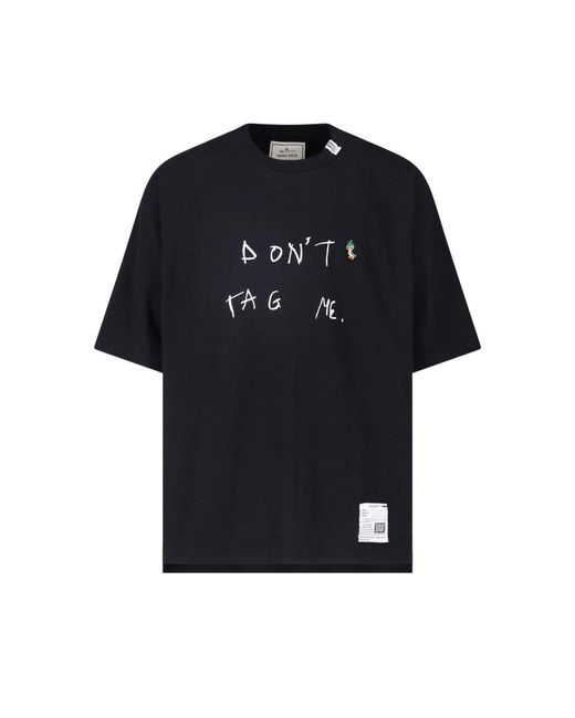 Maison Mihara Yasuhiro Black Graphic Print Cotton T-Shirt for men