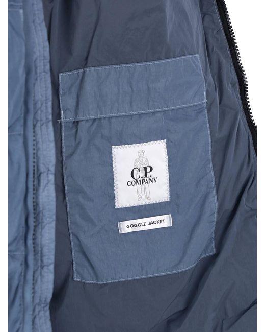 C P Company Blue Padded Jacket "Chrome-R" for men
