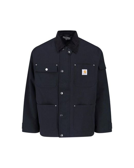 Carhartt Blue Clapton Structured Four Pocket Jacket for men