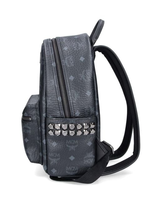 MCM Blue Leather-Trim Crossbody Bag for men