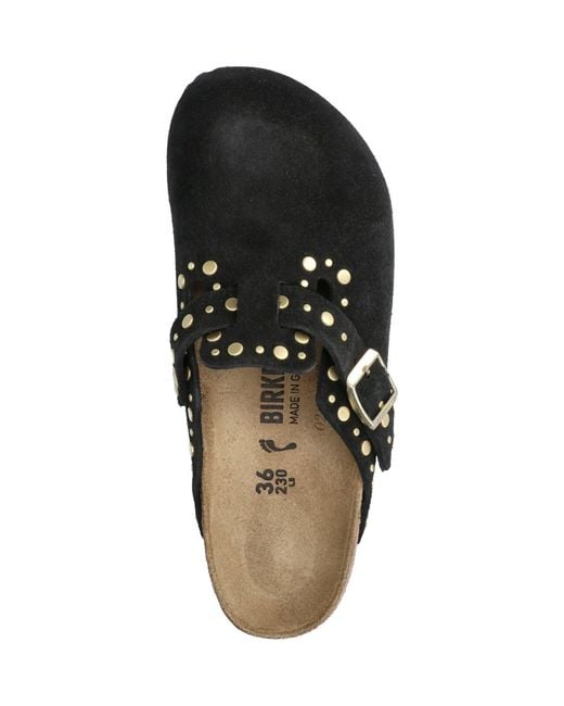 Birkenstock Black Mules "Boston Rivets"