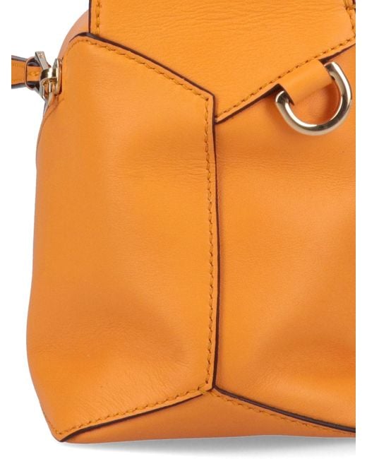Loewe Orange Shoulder Bag 'puzzle Hobo'