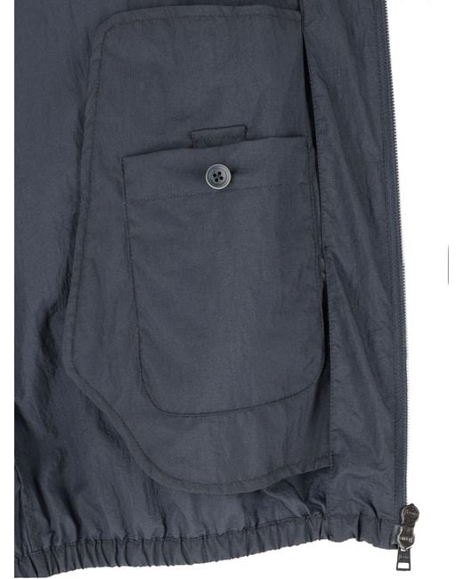 Herno Blue Double-Layer Ripstop Nylon Jacket for men