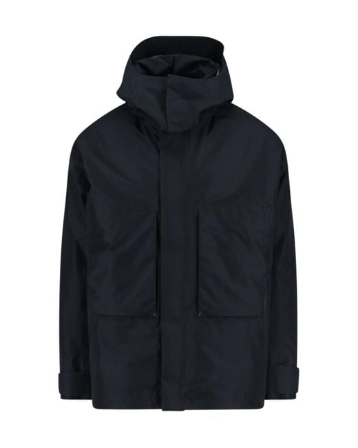 Laminar Blue Reversible Short Parka for men
