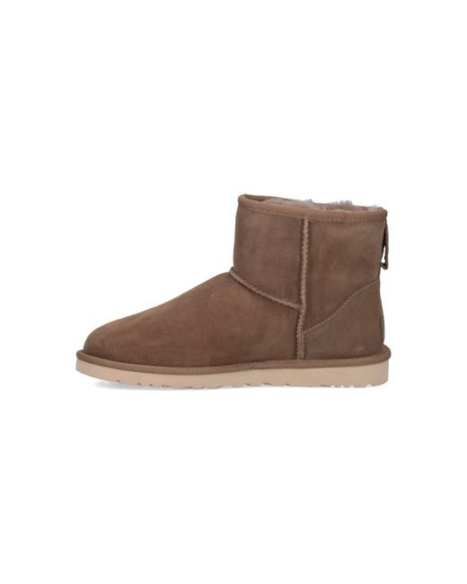Ugg Brown 'Classic Mini' Ankle Boots