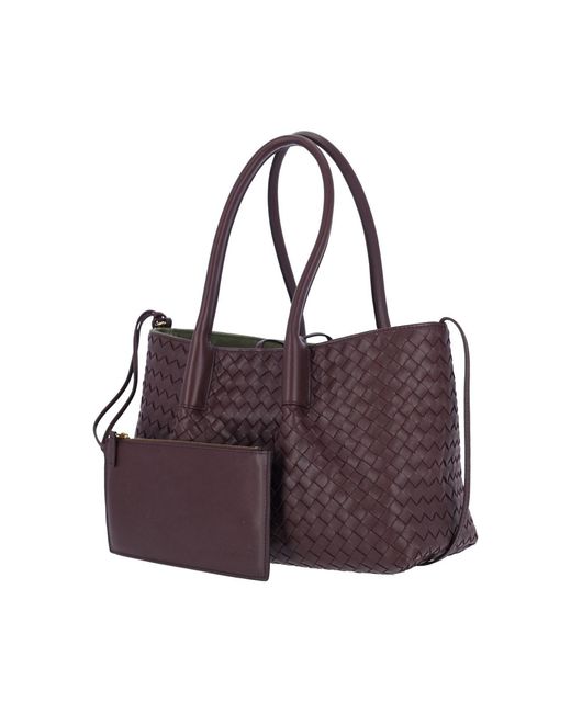 Bottega Veneta Purple Medium Reversible Bag "Pinacoteca"
