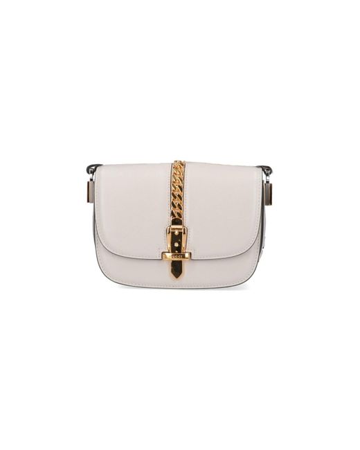 Gucci White Sylvie Mini Shoulder Bag