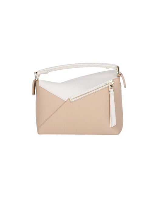 Loewe Natural Small Shoulder Bag 'Puzzle Edge'