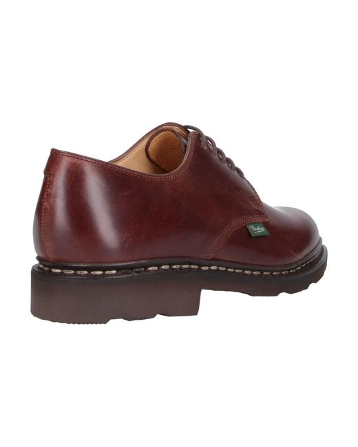 Paraboot Purple Leather Lace-Up Dress Shoes for men