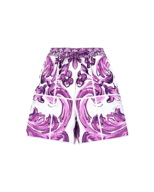 Dolce & Gabbana Purple Trousers Cotton