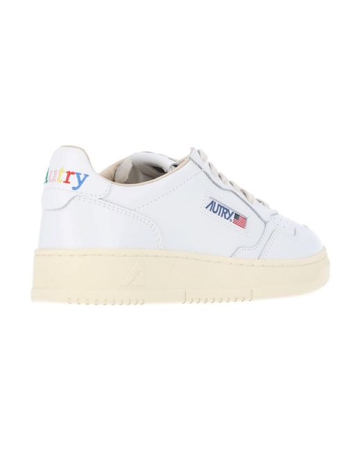 Autry White Leather Sneakers With Rubber Outsole for men