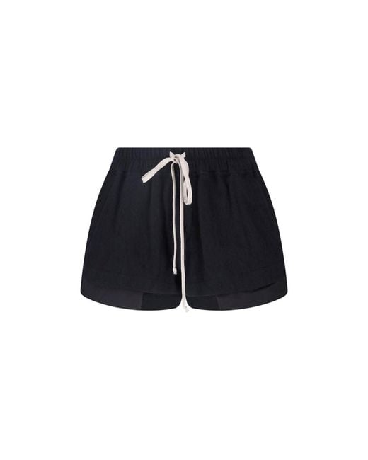 Rick Owens Blue Sport Shorts