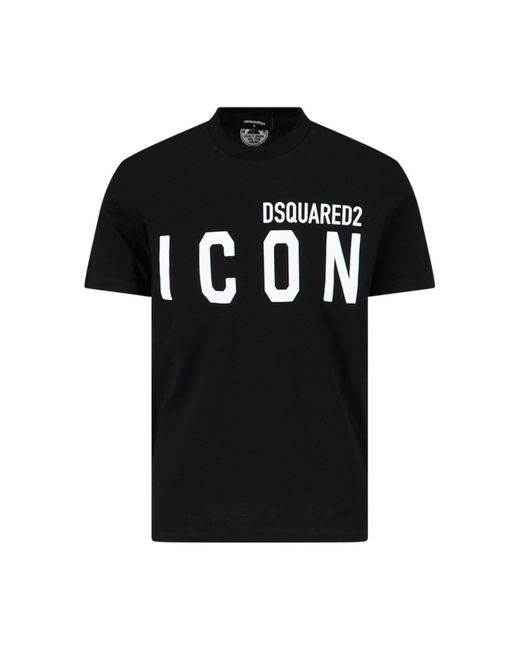 T-Shirt Logo di DSquared² in Black da Uomo