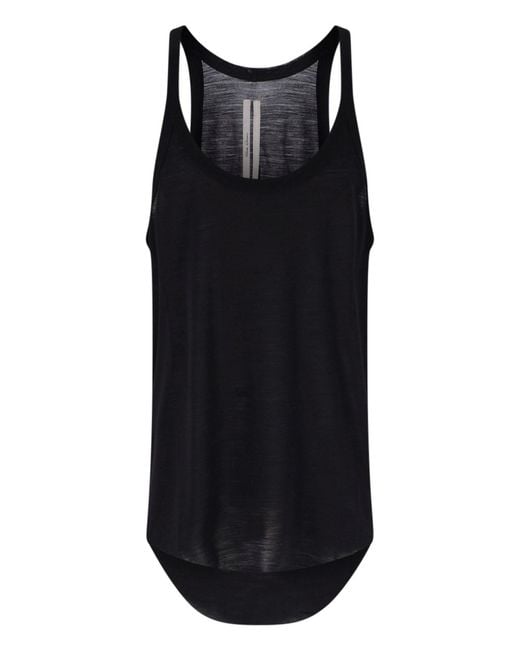 Rick Owens Black Tank Top "Fog" for men
