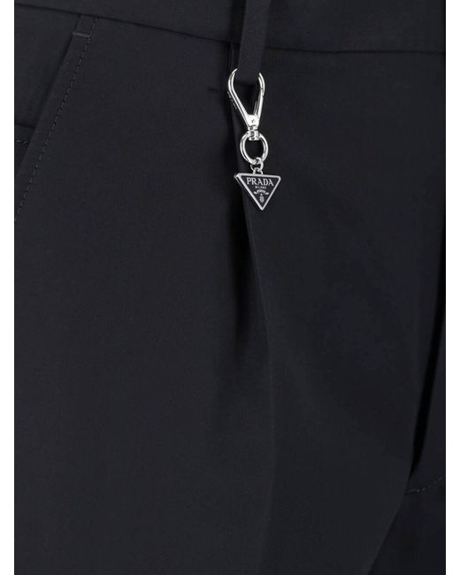 Prada Blue Sweatpants With Keychain for men