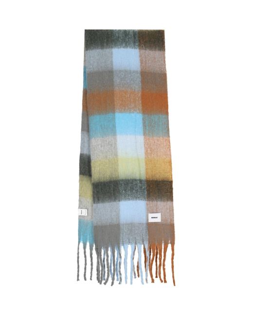 Bonsai White Check Scarf for men