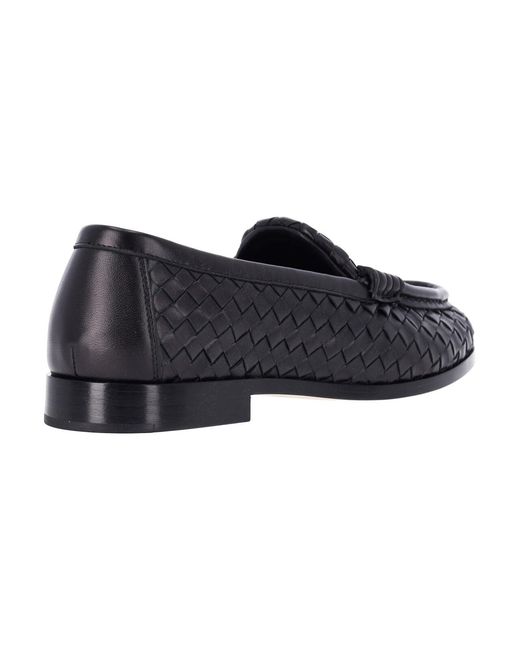 Bottega Veneta Black Loafers “Silenzio” for men