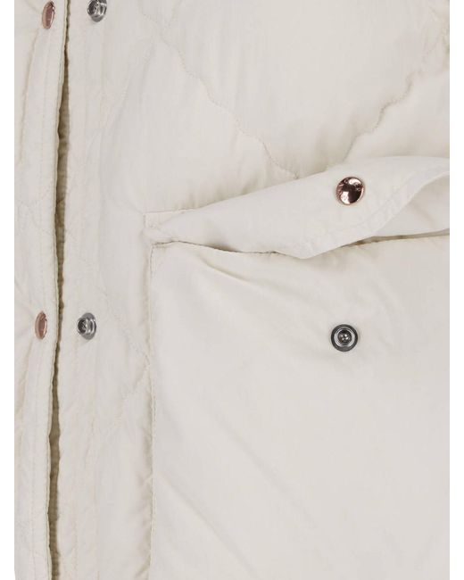 Moncler White Padded Cardigan