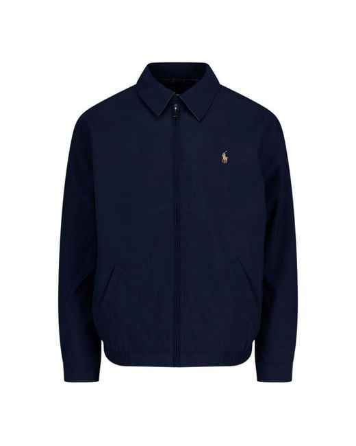 Polo Ralph Lauren Blue Structured Front Button Jacket With Pointed Collar for men
