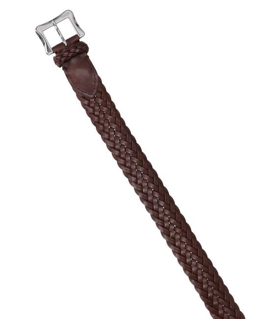 J&m Davidson Brown Woven Belt for men