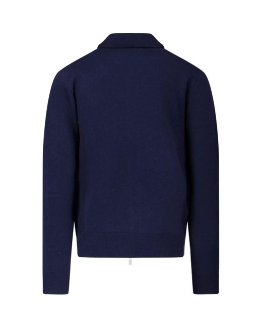 Giacca Zip In Lana di Lardini in Blue da Uomo