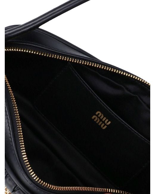 Pouch Logo di Miu Miu in Black