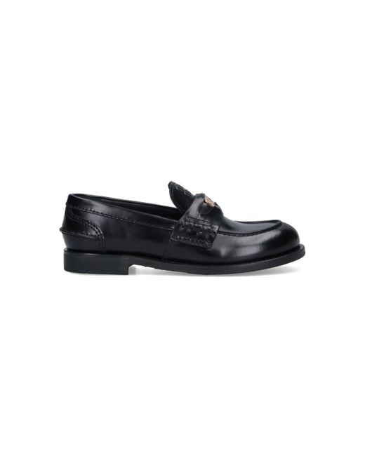 Miu Miu Black 'Penny' Loafers