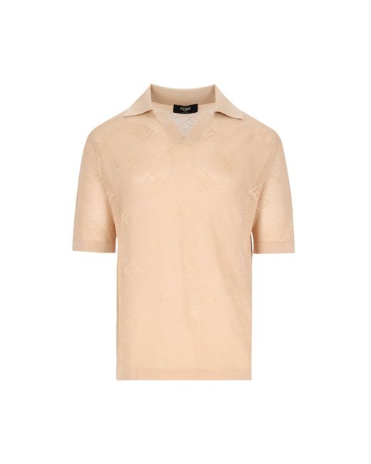 Fendi Natural Silk And Cashmere Sweater for men