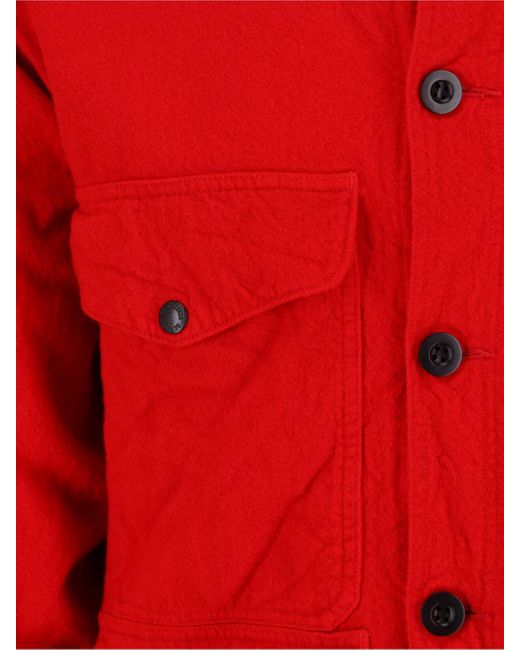 Junya Watanabe Red Wool Blend X Filson Deck Jacket for men