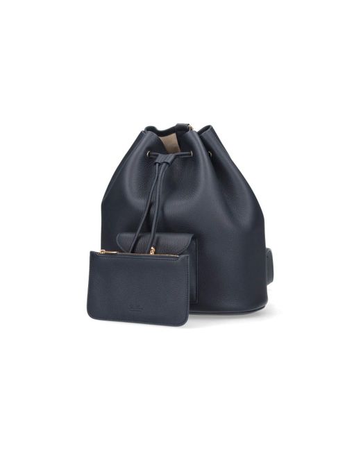 Zaino "Extra Drawstring" di Loro Piana in Blue