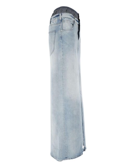Maison Margiela Blue Anonimity Of The Lining' Maxi Denim Skirt
