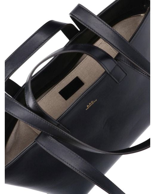 A.P.C. Blue Small Tote Bag "Le Drummer"