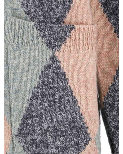 Valentino Gray Virgin Wool Cardigan for men